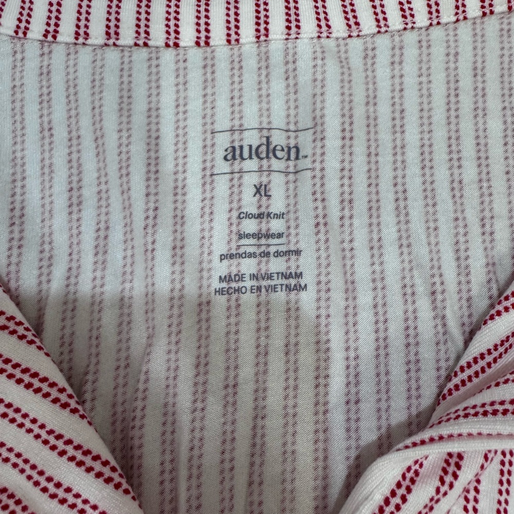 Auden Red and White Striped Pajama Set- size XL - Picture 5 of 8